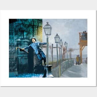 Van Gogh’s Le Moulin de la Galette Terrace and Gene Kelly in Singin’ in the Rain. Posters and Art